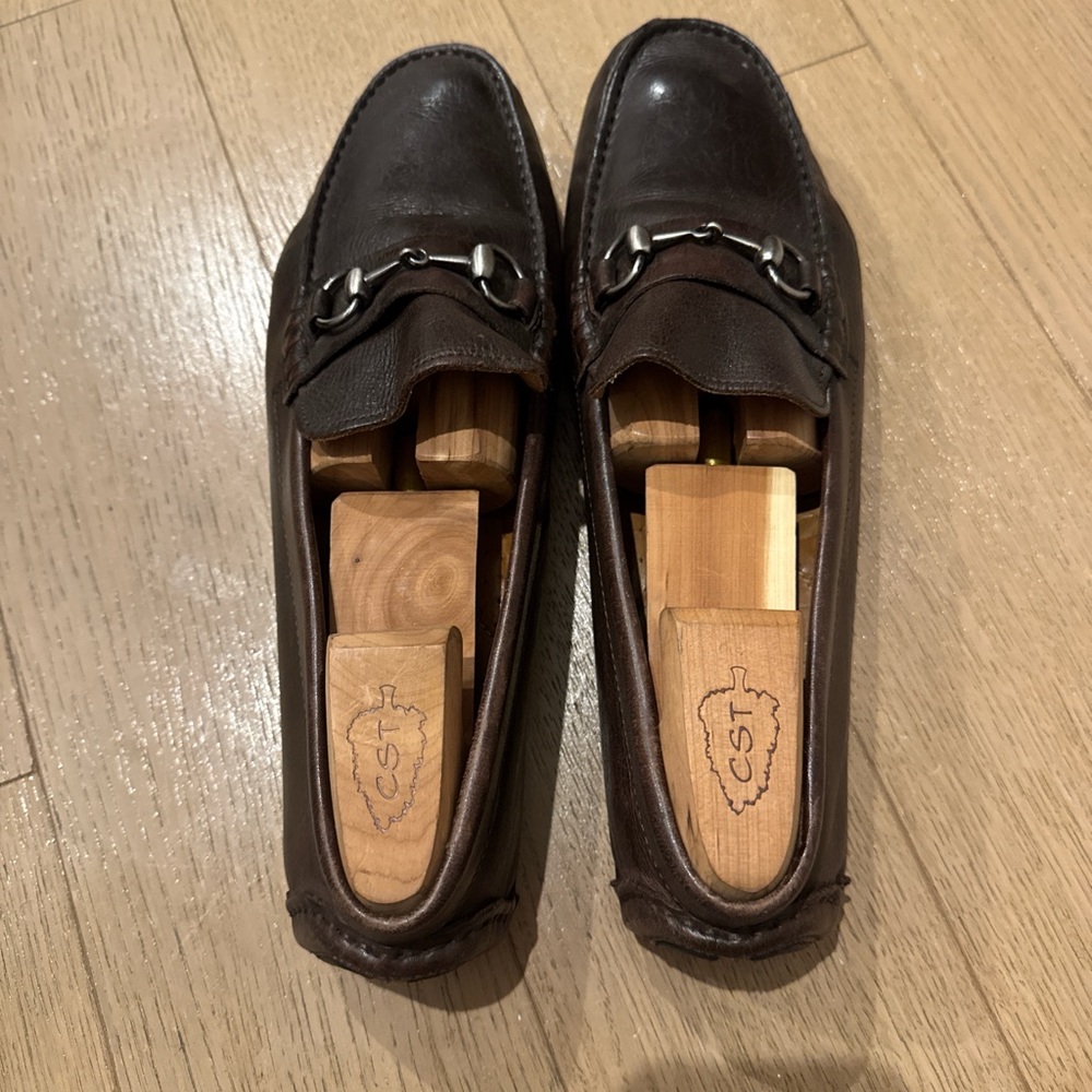 Men's Brown Leather Bit Driving Loafers